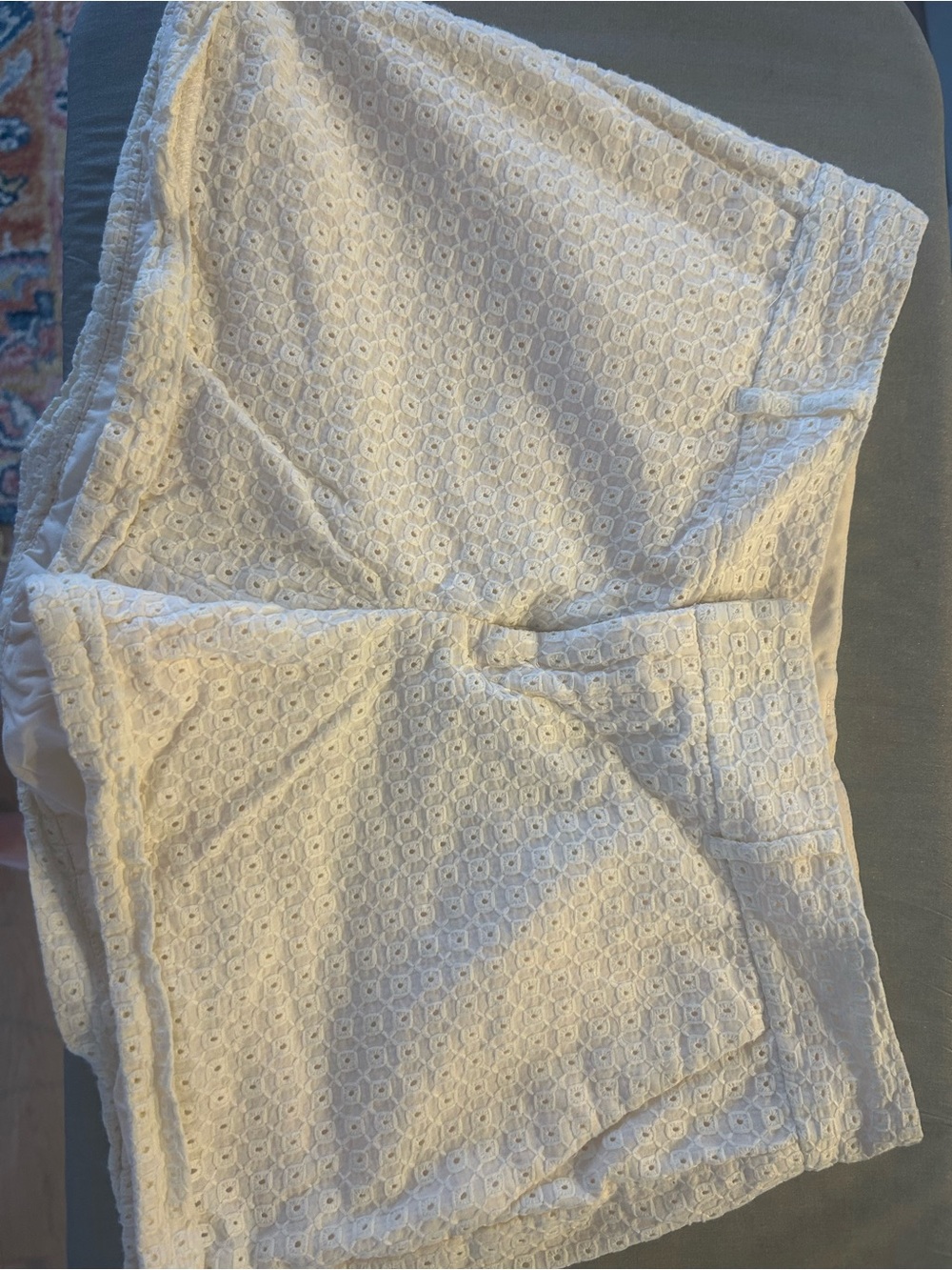 Mason Jules - White Eyelet Lace Skirt — Feminine Mini